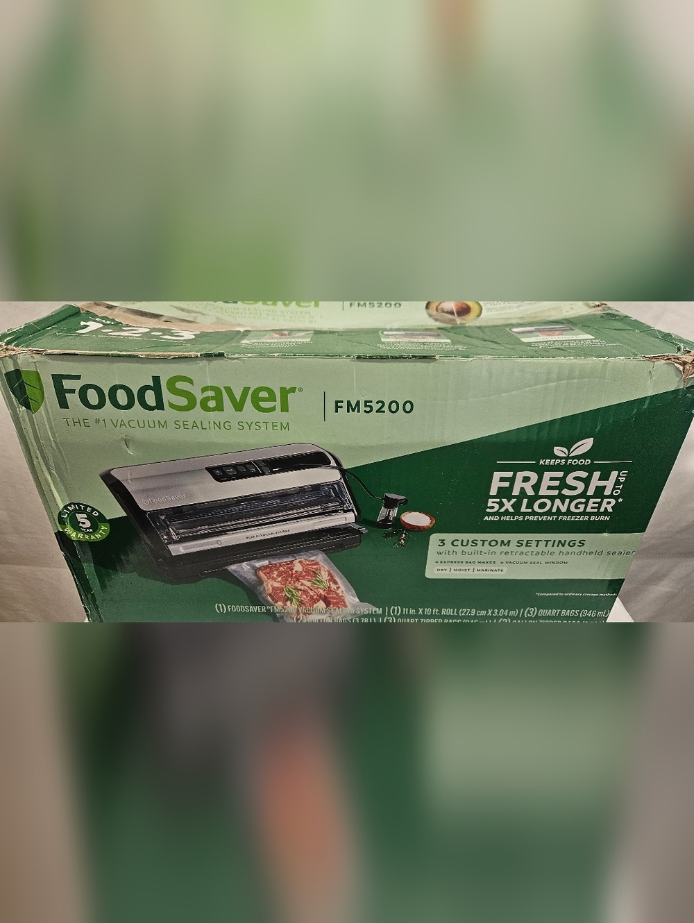 FoodSaver FM5200 Vacuum Sealer - Green #244